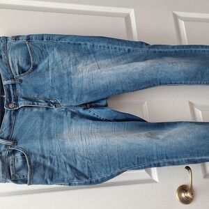 q Women's RAW Blue Jeans Stretch Skinny Size 18